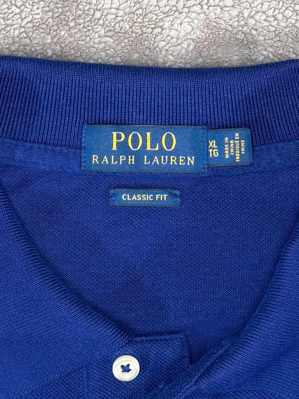 Polo Ralph Lauren Classic Fit Mesh Pique Polo Shirt Blue Size XL